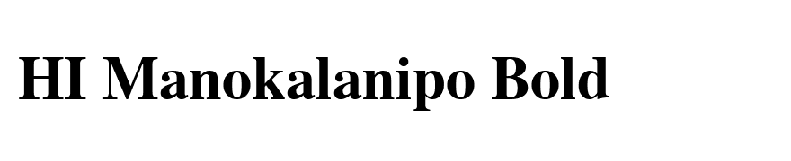 HI Manokalanipo Bold