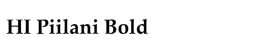 HI Piilani Bold
