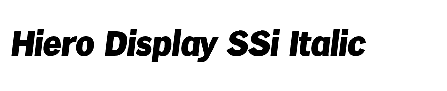 Hiero Display SSi Italic