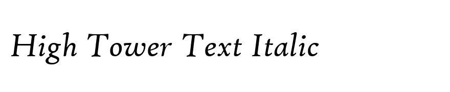 High Tower Text Italic