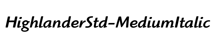 HighlanderStd-MediumItalic