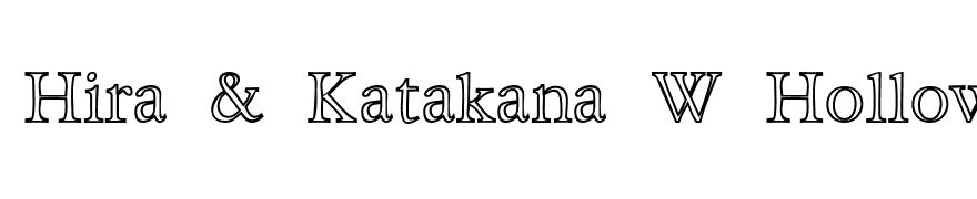 Hira & Katakana W Hollow