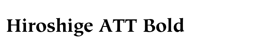 Hiroshige ATT Bold