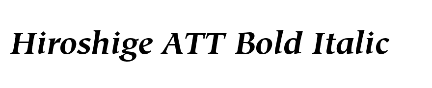 Hiroshige ATT Bold Italic