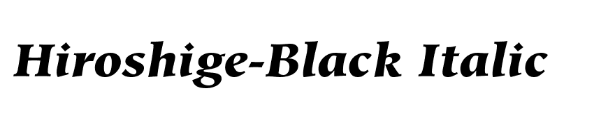 Hiroshige-Black Italic
