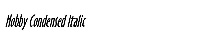 Hobby Condensed Italic