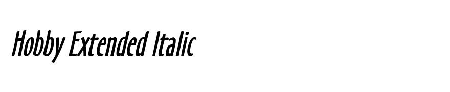 Hobby Extended Italic