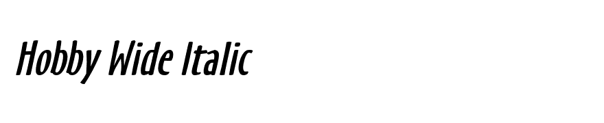 Hobby Wide Italic