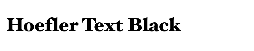 Hoefler Text Black