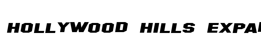 Hollywood Hills Expanded Italic