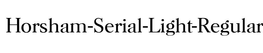 Horsham-Serial-Light-Regular