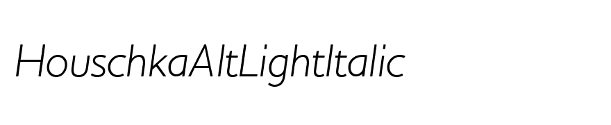 HouschkaAltLightItalic