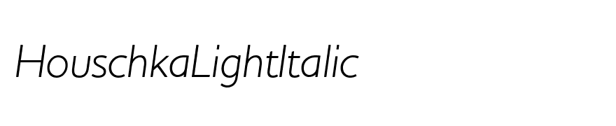 HouschkaLightItalic