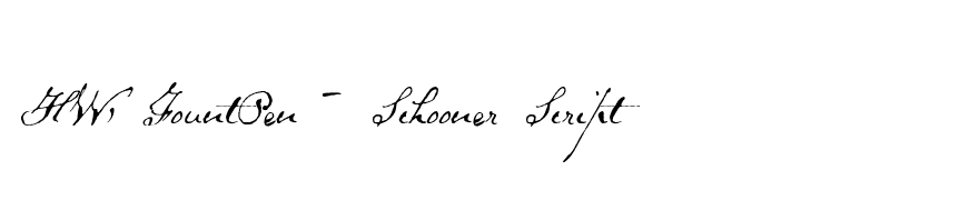 HW, FountPen - Schooner Script