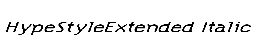 HypeStyleExtended Italic
