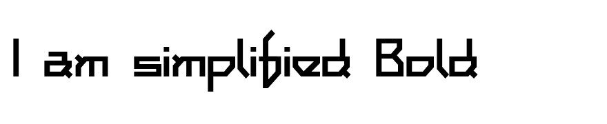 I am simplified Bold