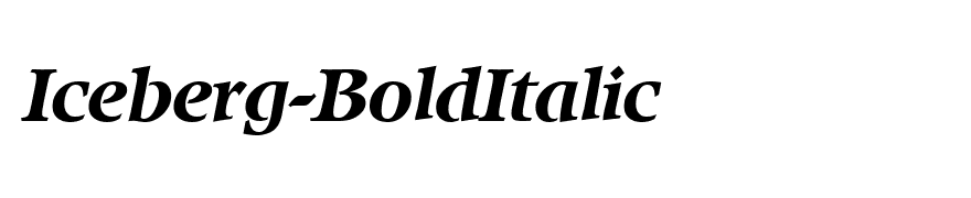 Iceberg-BoldItalic