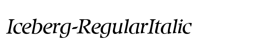 Iceberg-RegularItalic
