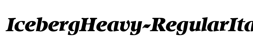 IcebergHeavy-RegularItalic
