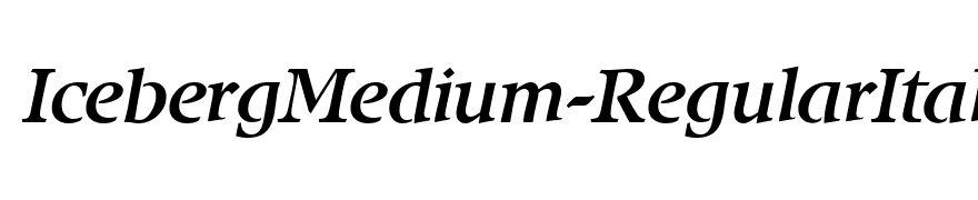 IcebergMedium-RegularItalic