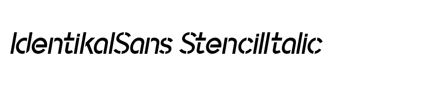 IdentikalSans StencilItalic