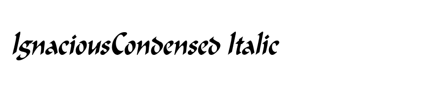 IgnaciousCondensed Italic