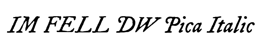 IM FELL DW Pica Italic