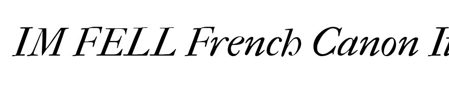 IM FELL French Canon Italic