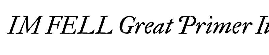 IM FELL Great Primer Italic