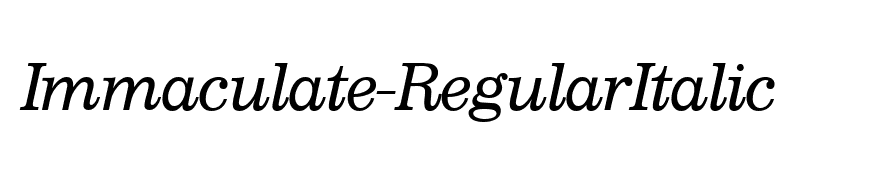 Immaculate-RegularItalic