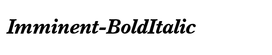 Imminent-BoldItalic