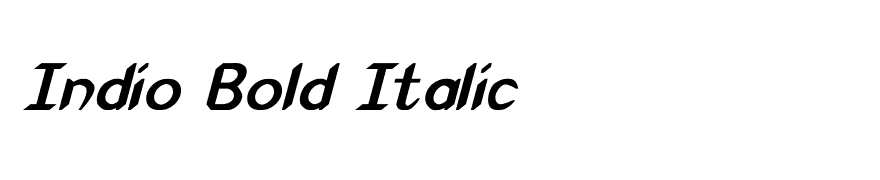 Indio Bold Italic