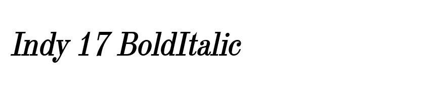 Indy 17 BoldItalic
