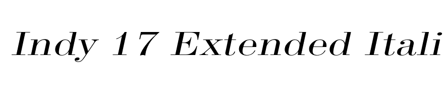 Indy 17 Extended Italic