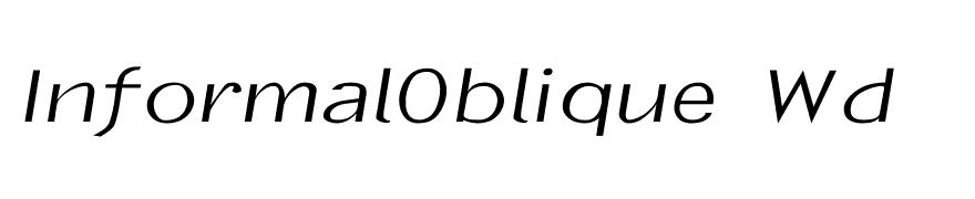 InformalOblique Wd