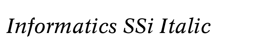 Informatics SSi Italic