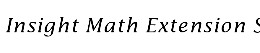 Insight Math Extension SSi Alternate Extension