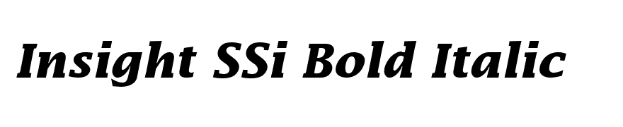 Insight SSi Bold Italic
