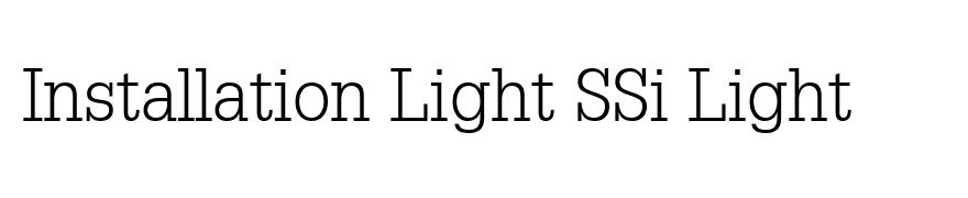 Installation Light SSi Light