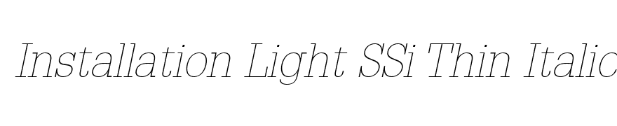 Installation Light SSi Thin Italic