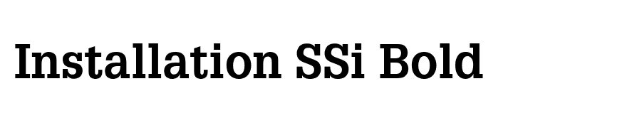 Installation SSi Bold