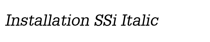 Installation SSi Italic