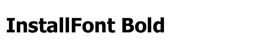 InstallFont Bold