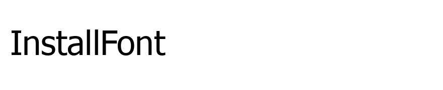 InstallFont
