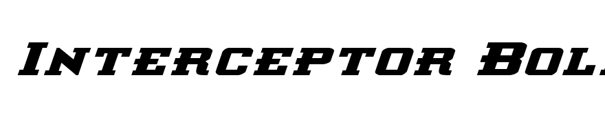 Interceptor Bold Expanded Italic