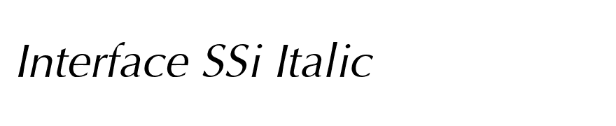 Interface SSi Italic