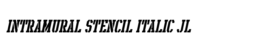 Intramural Stencil Italic JL
