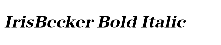 IrisBecker Bold Italic