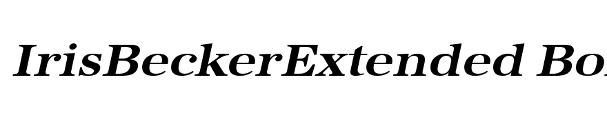 IrisBeckerExtended Bold Italic