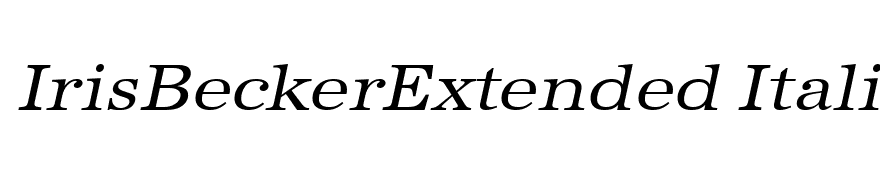 IrisBeckerExtended Italic